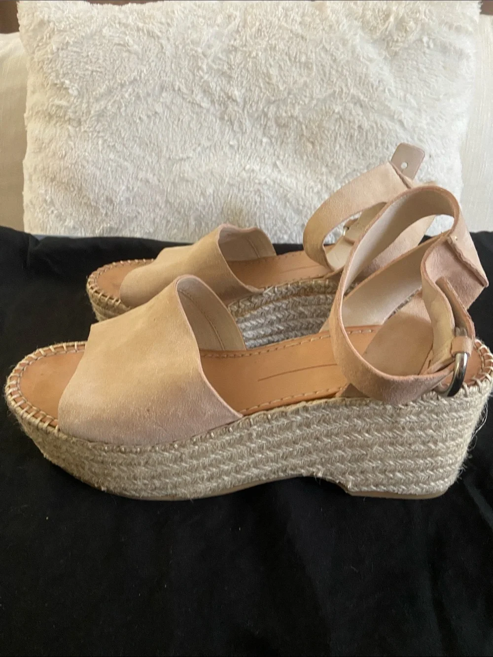 Dolce Vita Ankle-Strap Espadrille Sandals in Light Beige